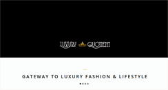 Desktop Screenshot of luxuryquotient.com